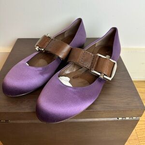 Marni purple satin flats